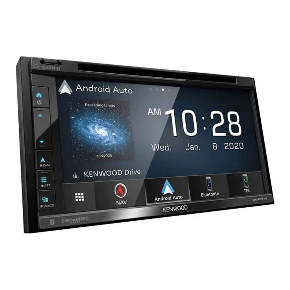 Restored Kenwood DNX577S 6.8-inch Double-Din in-Dash Navigation DVD Receiver with Bluetooth, Wi-fi, Android Auto, Apple Carplay, and SiriusXM Ready (Refurbished)