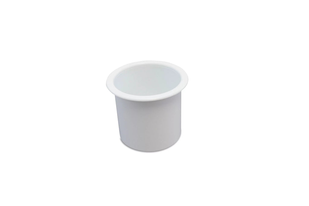 Red Hound Auto 50 Cup Holder Plastic Pocket Recessed Insert Universal for Boat RV Car Truck Sofa Game Table Marine Pontoon Motorhome Bulk Camper White