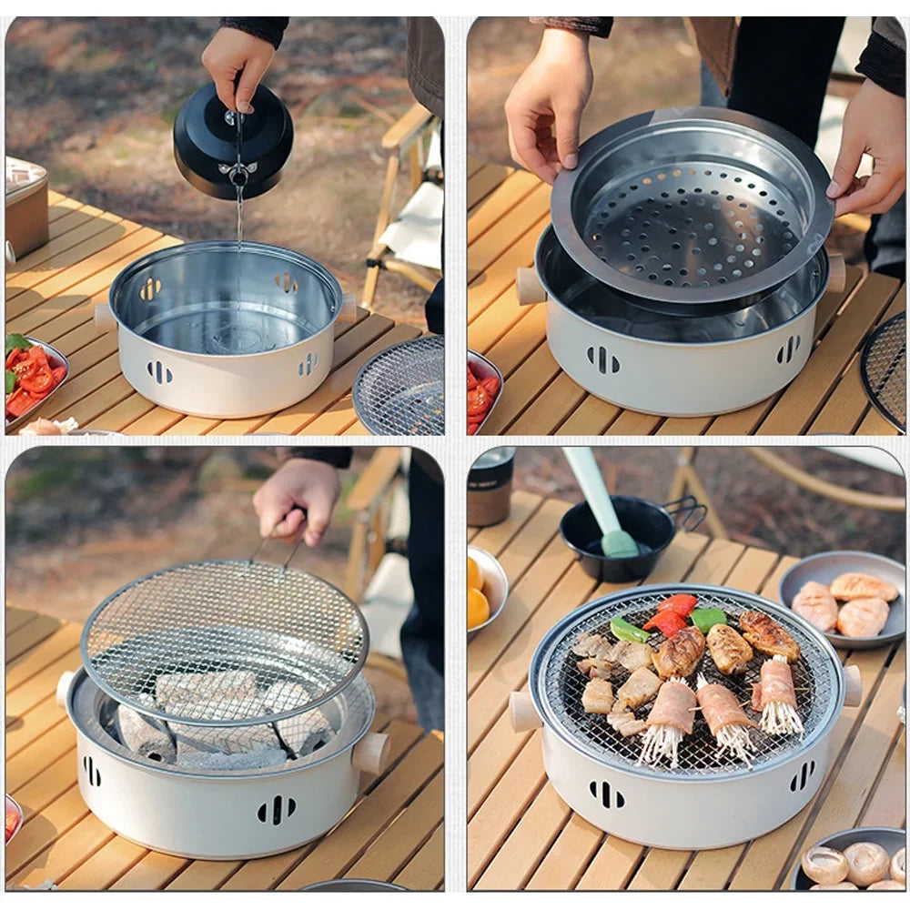 Dcenta Camping Barbecue Stove Portable Charcoal BBQ Grill Ideal for Cooking
