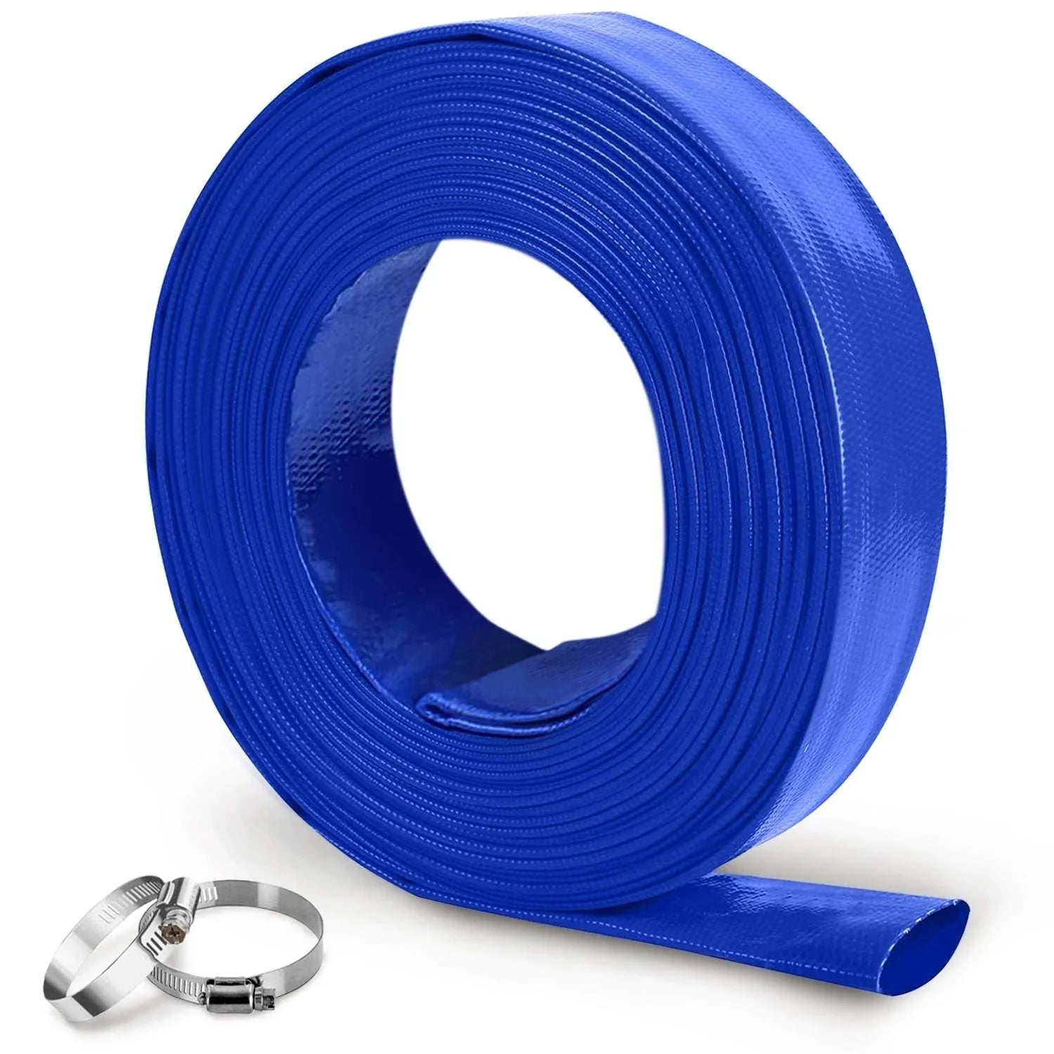 Heavy-duty PVC Lay-Flat Water Hose - High tensile strength fiber reinforcement for pool equipment