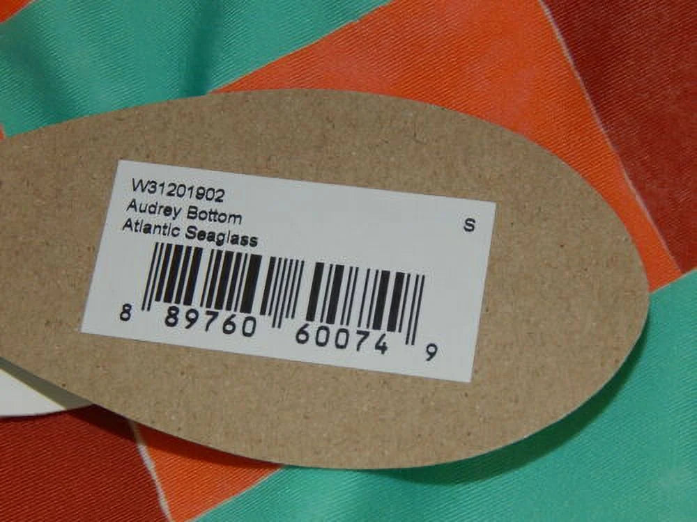 prAna Audrey Size Small (S) Mid Rise Tie Side Bikini Bottoms Atlantic Seaglass