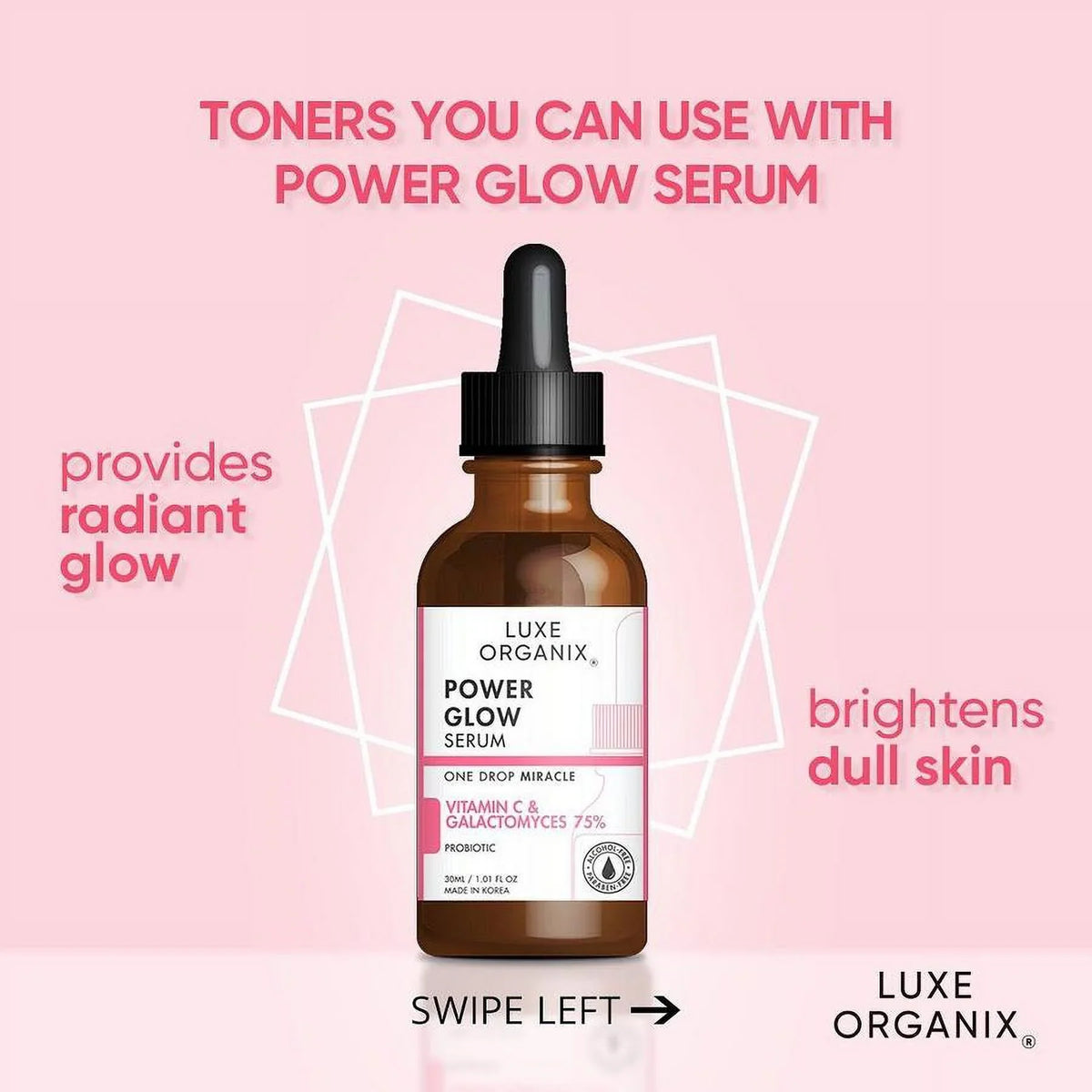 LUXE ORGANIX POWER GLOW SERUM 30ML