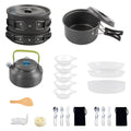 Lixada Non-Stick Cookware Set with Kettle Camping Hiking Backpacking Mess Kit Pot Pan