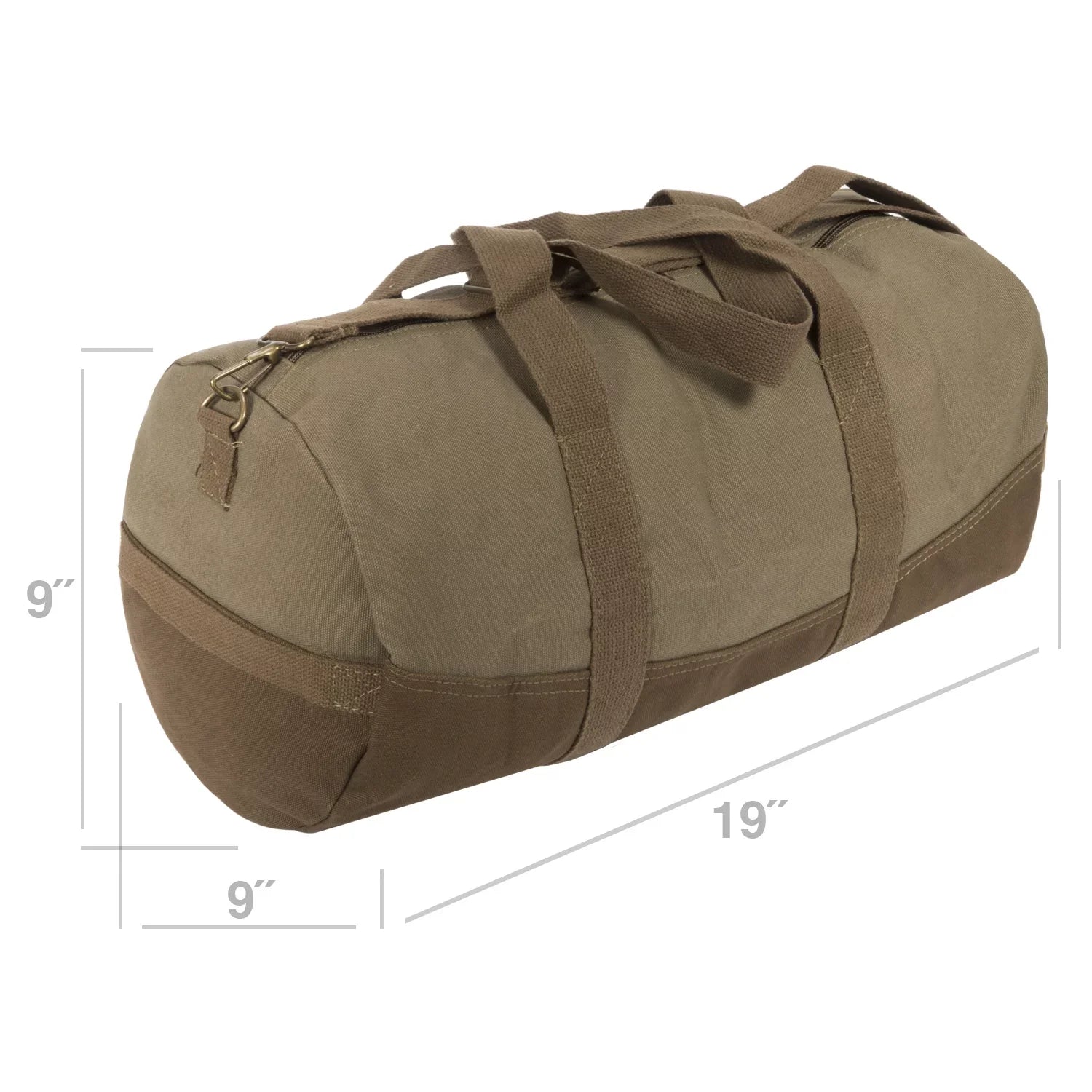 Doctor Who Dalek Two Tone 19in Duffle Bag with Brown Bottom, Detachable Strap