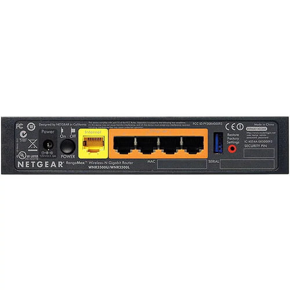 NETGEAR RangeMax N300 Gigabit WiFi Router, 802.11b/g/n, Open Source (WNR3500L)