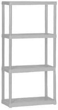 Maxit Shelving 12" D X 24"W X 48" H 55 Lb Plastic White
