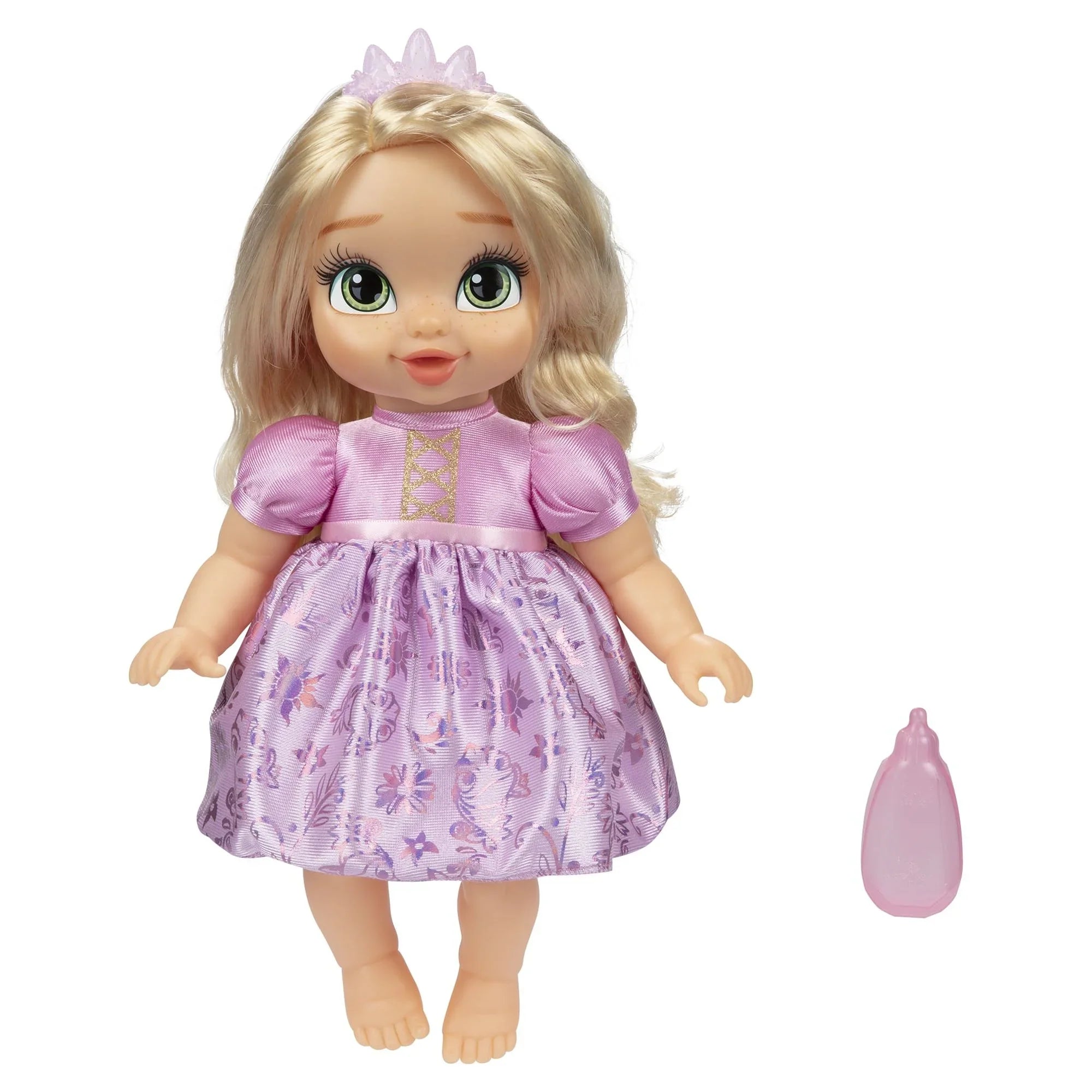 Disney Princess Deluxe 8 inch Rapunzel Baby Doll Includes Tiara and Bottle for Children Ages 2+