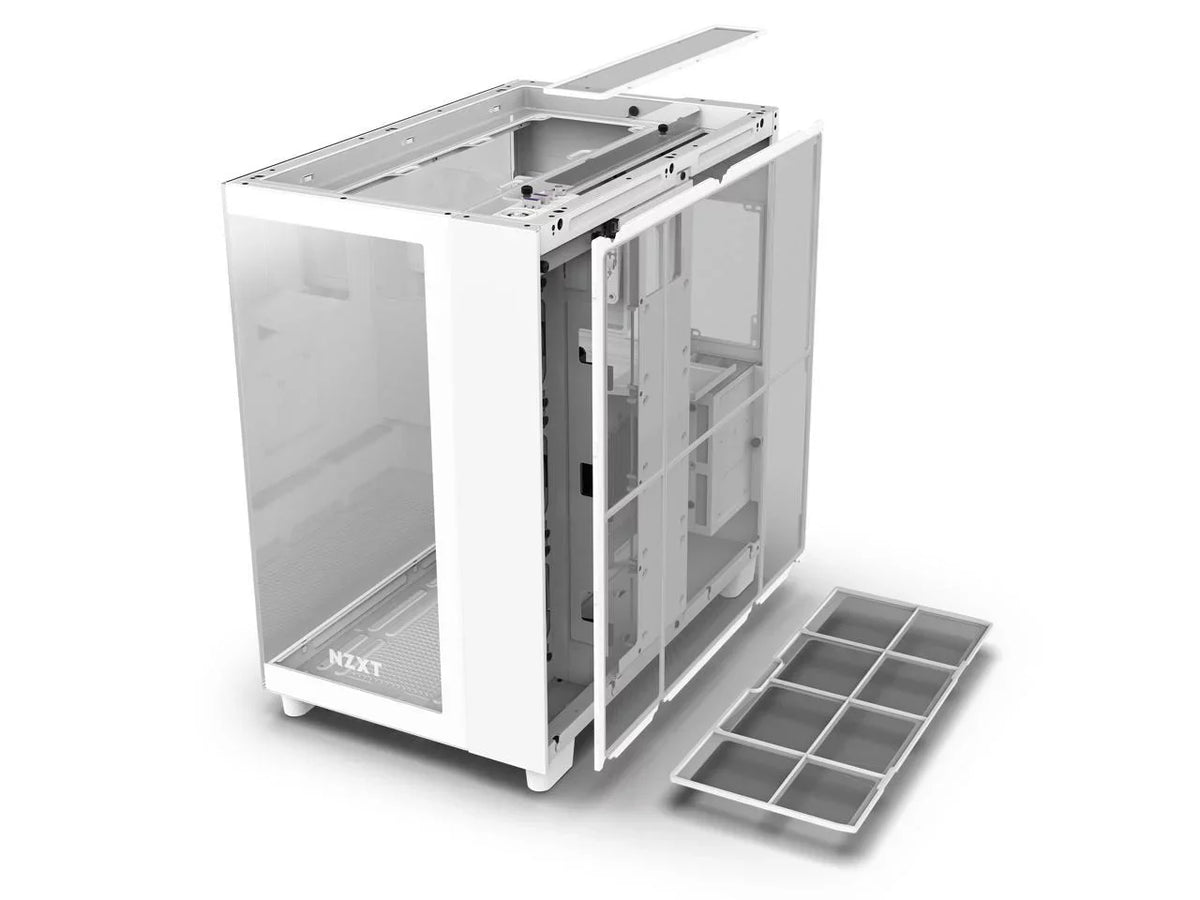 NZXT H9 Elite - All White - CM-H91EW-01 - Premium Dual-Chamber - Mid-Tower - RGB Fans - Case