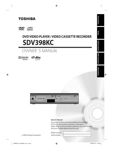 New SDV39K DVD/VCR Combo Player