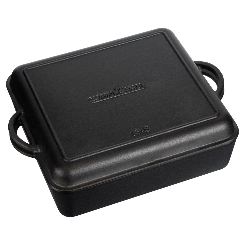 Camp Chef Cast Iron Dutch Oven 8 Quarts, 13" x 13" Square, DO13S