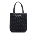 Pre-Owned Miu Miu Miu Materasse Nappa Crystal Shoulder Bag 5BA220 Black Silver Leather Ladies MIUMIU (Good)
