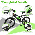 Kids Bike 20in Child Bike 7 Speed High Carbon Steel Bicycle w/ Double Disc Brake
