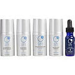 O2 Lift Treatment 5 Pc Kit by Image - 1oz Gel to Milk Cleanser, 1oz Enzymatic Facial Peel, 1oz Oxygenating Facial Fasque, 1oz Tinted Moisturizer SPF 15 Sunscreen, 0.5oz Stem Cell Facial Enhancer