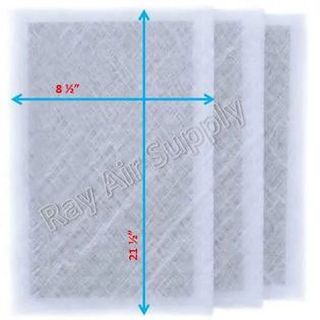 RAYAIR SUPPLY 10x24 Replacement Filter Pads Compatible with MicroPower Guard Air Cleaner 10x24 Refills (3 Pack) WHITE
