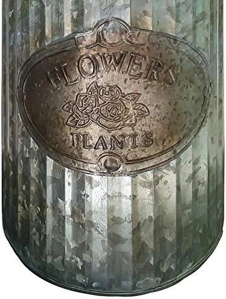 Vintage Industrial Farmhouse Chic Flowers And Plants Can With Handle (Does Not Come With Flowers)