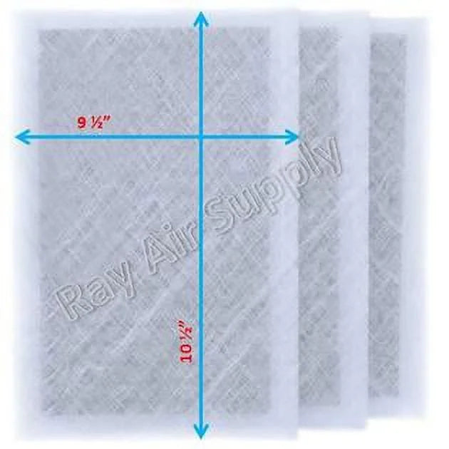 RAYAIR SUPPLY 12x12 Replacement Filter Pads Compatible with MicroPower Guard Air Cleaner (3 Pack) WHITE