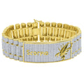 Mens Zodiac Sign Astrology Horoscope Scorpio 14K Gold Finish Simulated Diamond Bracelet 8.5''