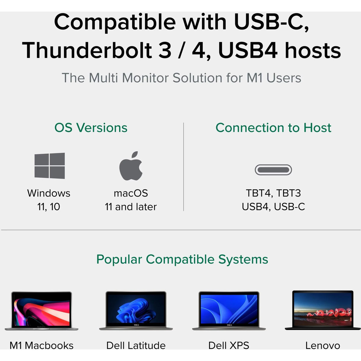 Plugable 13-in-1 USB C Docking Station Dual Monitor, 100W Charging, Dual 4K Displays 2x HDMI or 2x DisplayPort, Compatible with Mac, Win OS, Thunderbolt 3 / 4, USB-C (5x USB, Ethernet, SD Card Reader