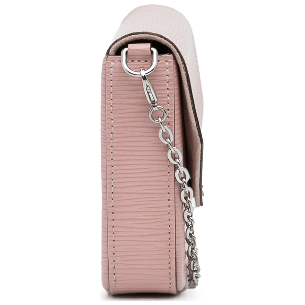 Pre-Owned Authenticated Louis Vuitton Epi Pochette Felicie Leather Pink Crossbody Bag Unisex (Good)