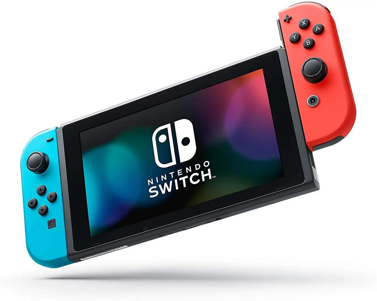 Nintendo Switch Neon Blue&Red Joy-Con + 12 Month Membership + Carrying Case