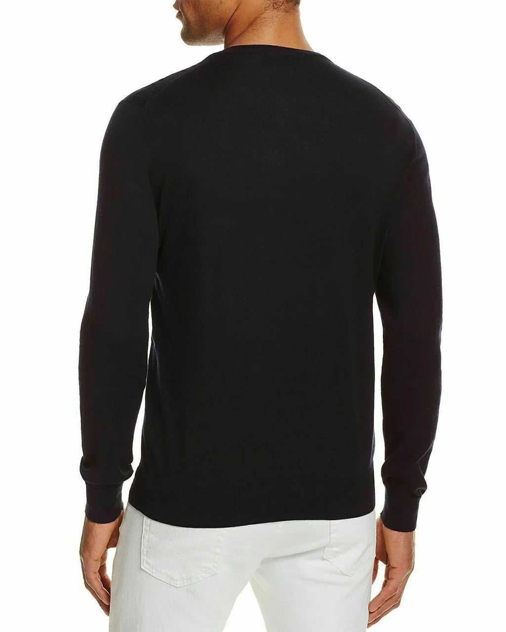 Bloomingdale's TRUE NAVY Cotton Blend Crewneck Sweater, US Small