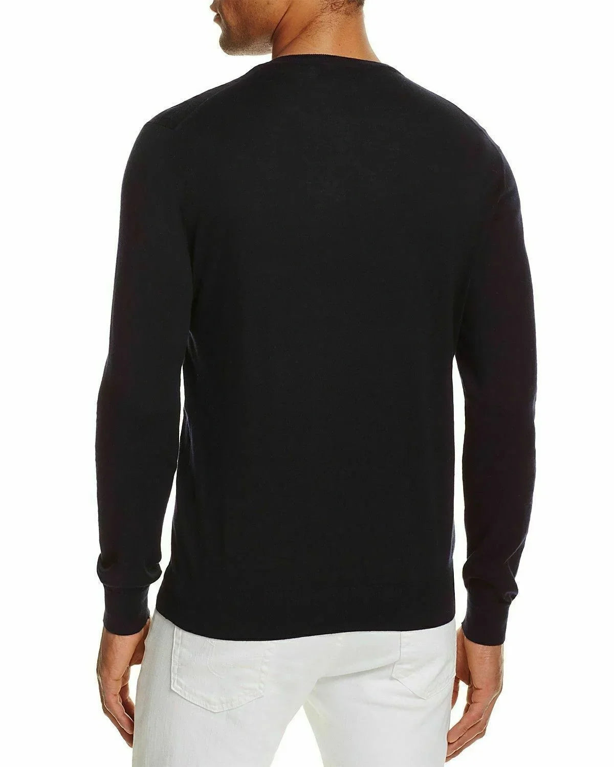 Bloomingdale's TRUE NAVY Cotton Blend Crewneck Sweater, US Small