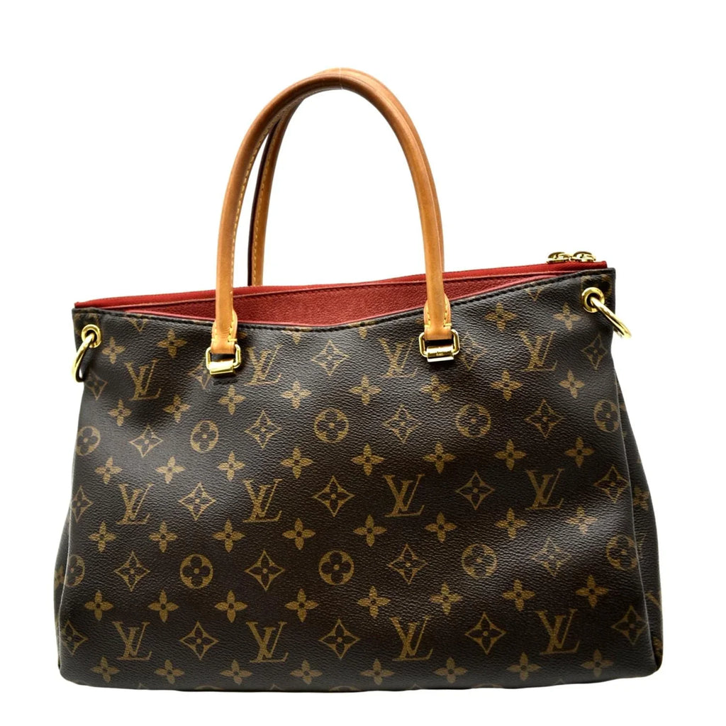 Pre-owned LOUIS VUITTON Pallas MM Monogram Canvas Shoulder Bag Brown