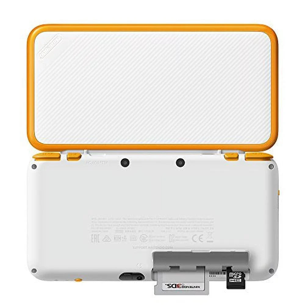 Restored Nintendo New 2DS XL White Orange Gaming Console w/ Stylus SD Card and Charger (Refurbished)