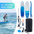 Preenex 10'6" Hybrid Inflatable Paddle Board for Adults Hybrid SUP Board Set w Air Pump, Blue