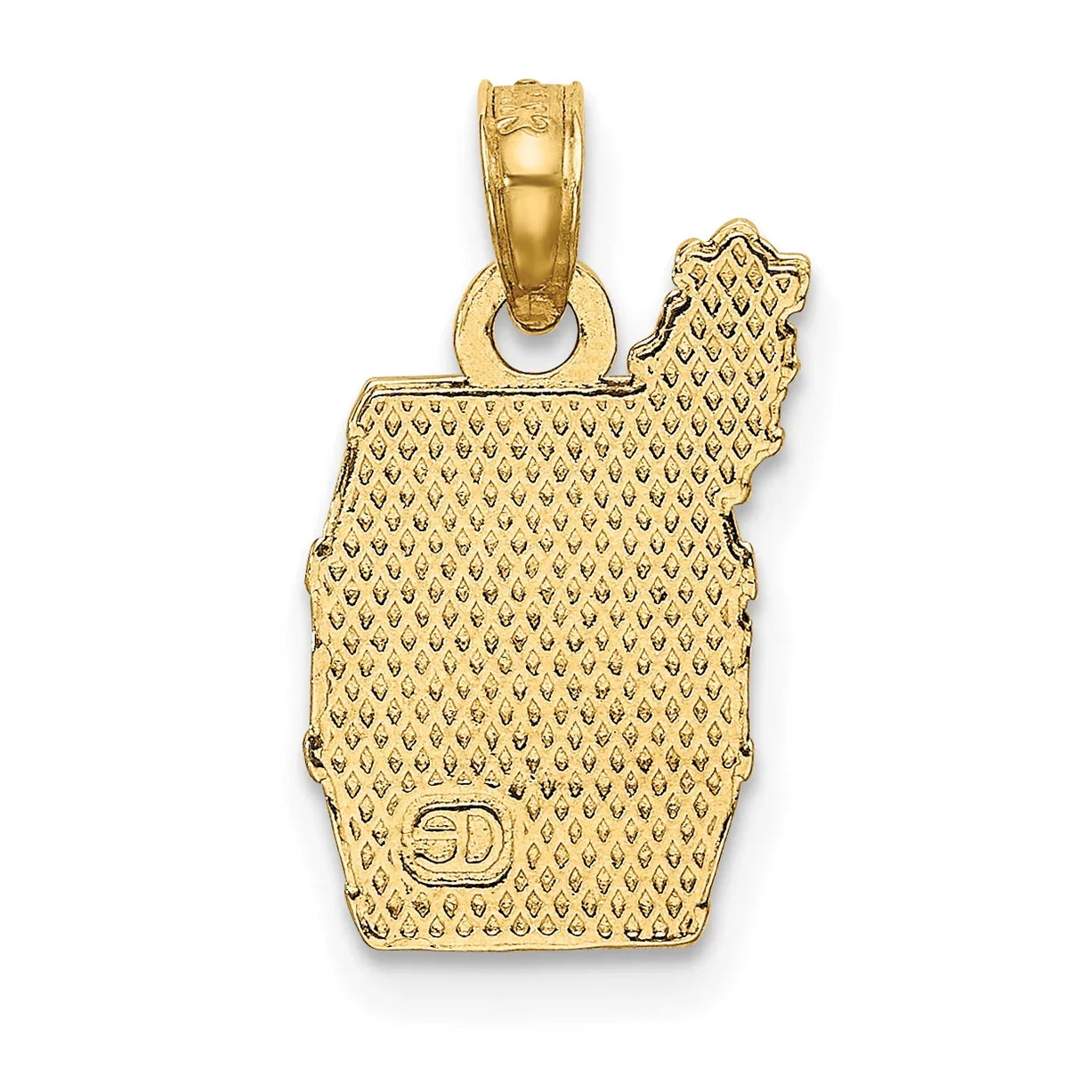 FJC Finejewelers 14k Yellow Gold Wine Barrel with Grapes Charm