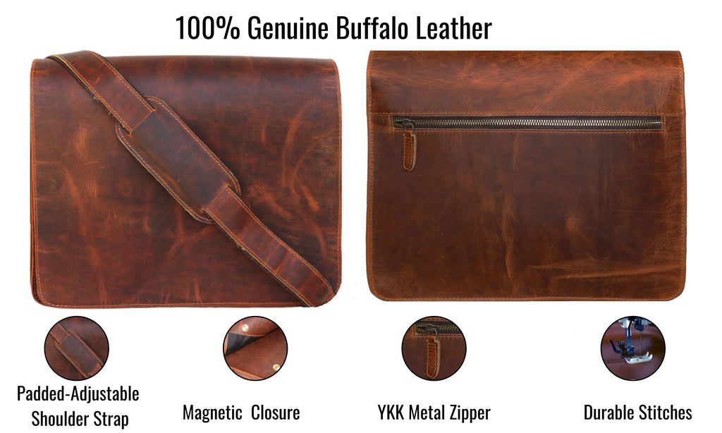 Handmade Leather satchel bag for iPad office briefcase gift for men bag distressed shoulder bag