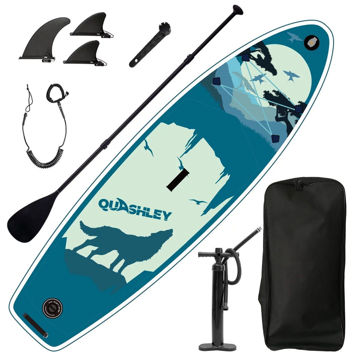 LYPER Inflatable Stand Up Paddle Board 9.9'x33"x5" With Accessories