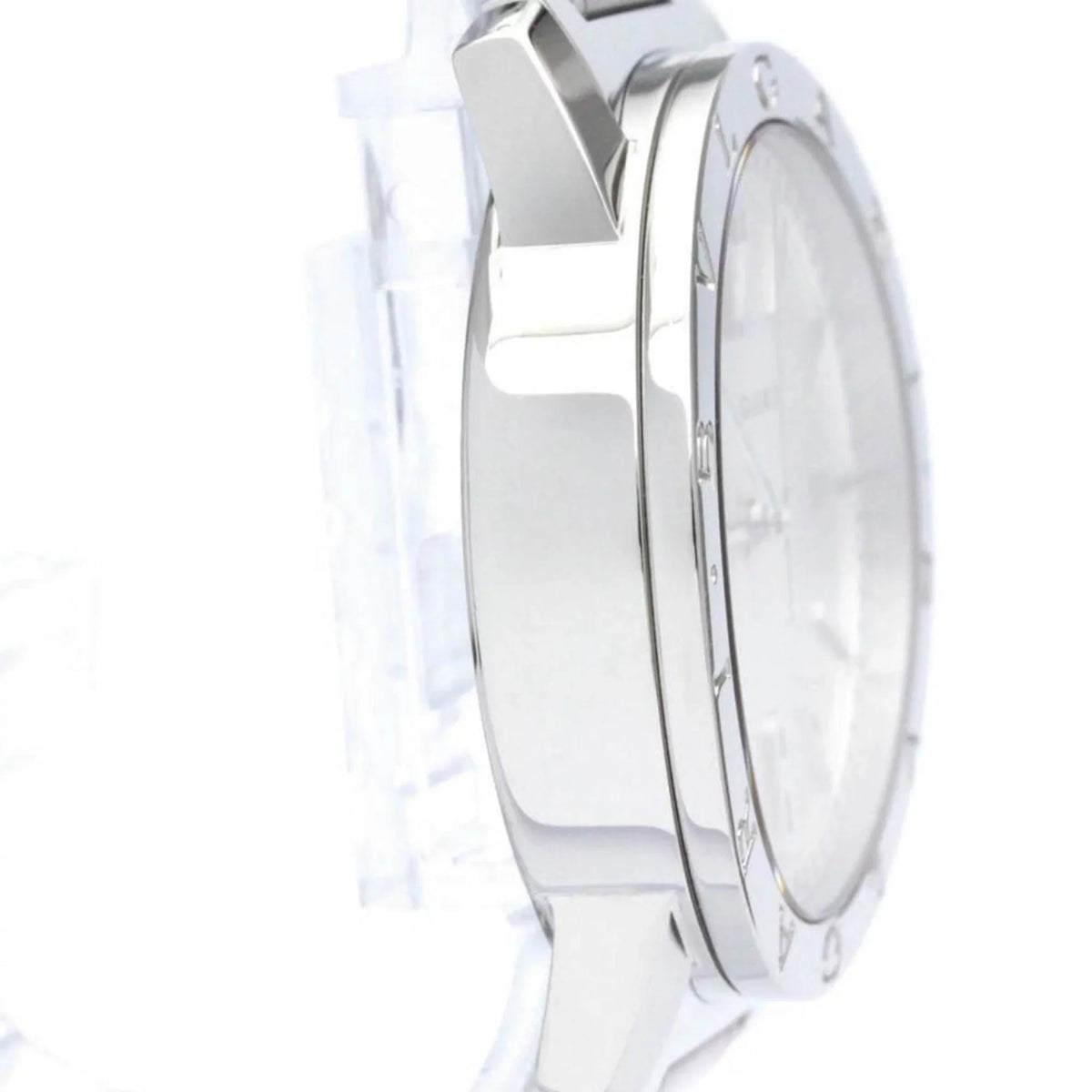 Pre-Owned Polished BVLGARI BVLGARI-BVLGARI Steel Automatic Mens Watch BB39S BF560761 (Good)