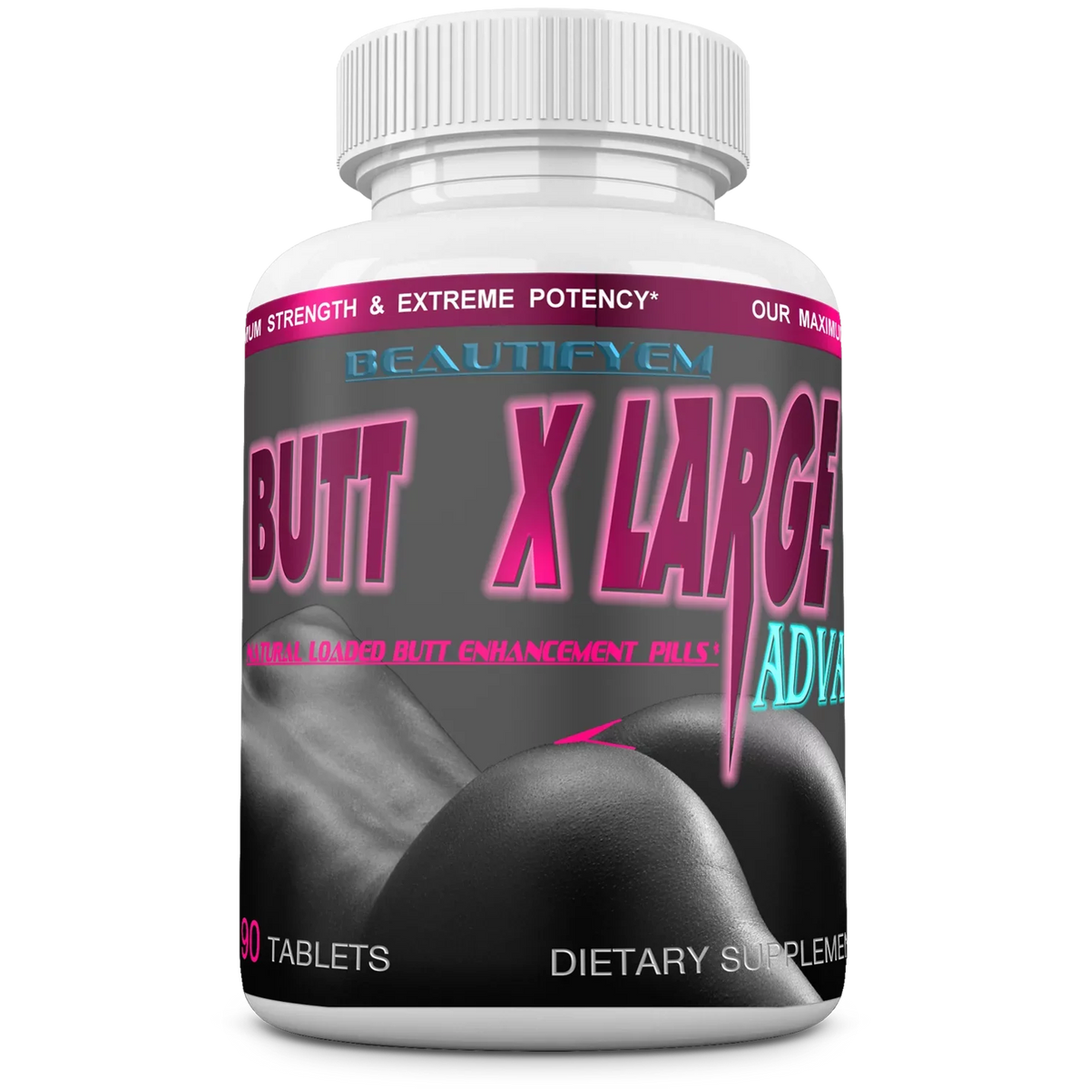 BUTT X-L-ADVANCE Butt and Booty Formula. Get Bigger Buttocks Vitamins, Minerals, Herbs and Amino Acids. Supplements. 90 Tablets