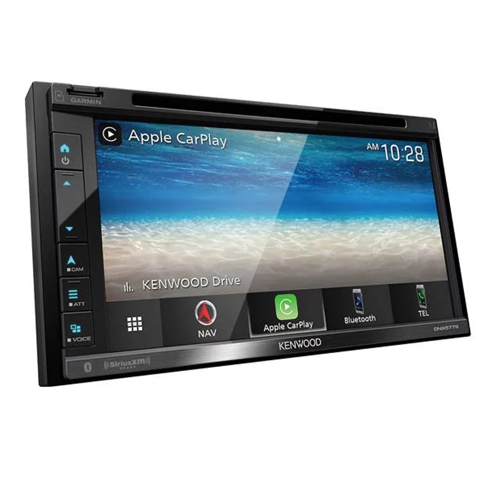 Restored Kenwood DNX577S 6.8-inch Double-Din in-Dash Navigation DVD Receiver with Bluetooth, Wi-fi, Android Auto, Apple Carplay, and SiriusXM Ready (Refurbished)
