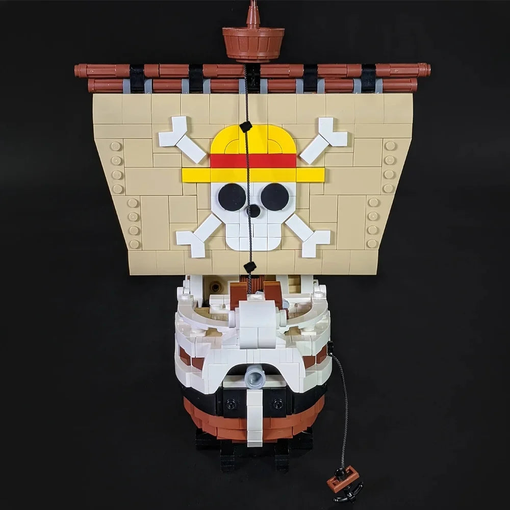 Going Merry Boat Building Block Sets Maritime Adventures Anime Pirate Ship Brick Toy Model for Kids Adults