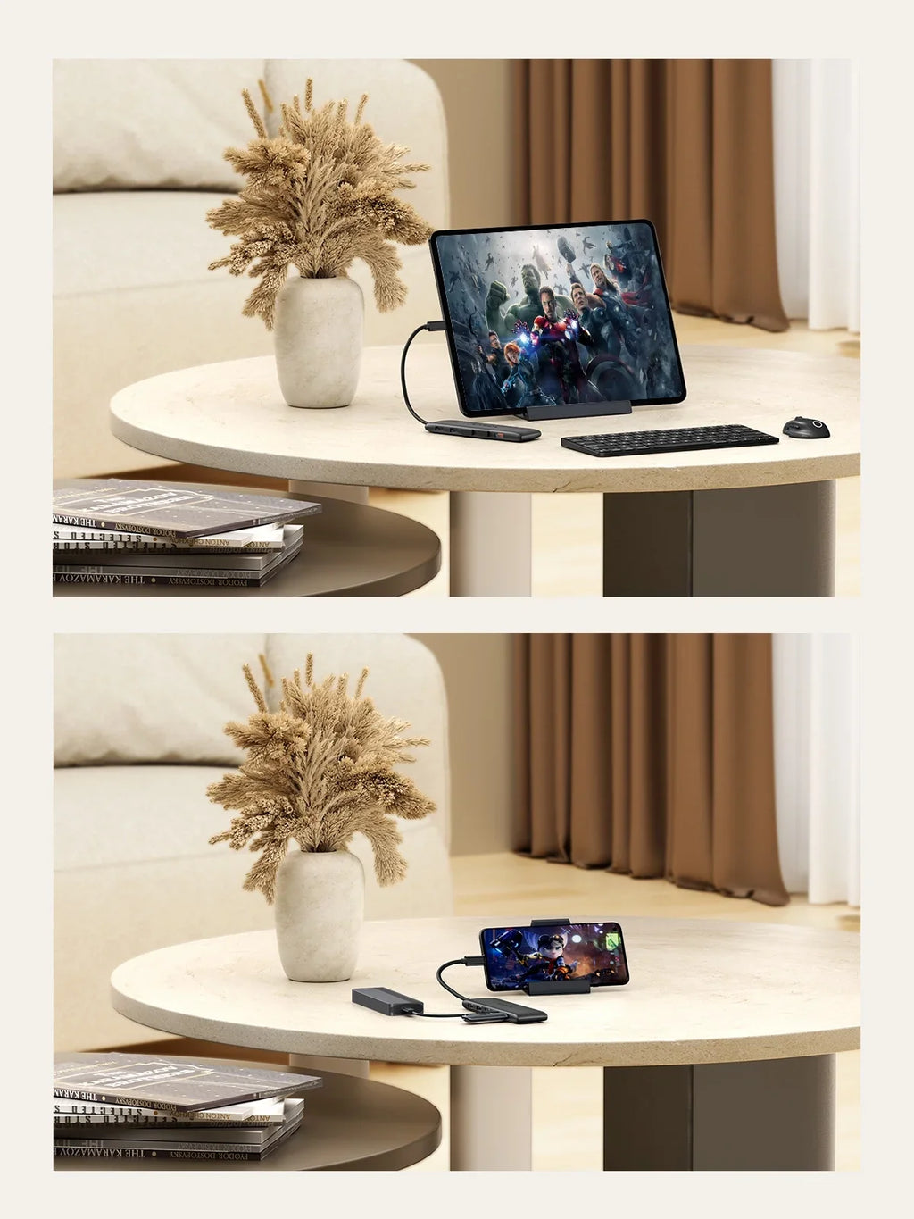 Lemorele 10-in-1 USB C Hub USB C Adapter with 4K 2 HDMI Ports 4 USB 3.1 Gen 2 USB 3.0 Outputs