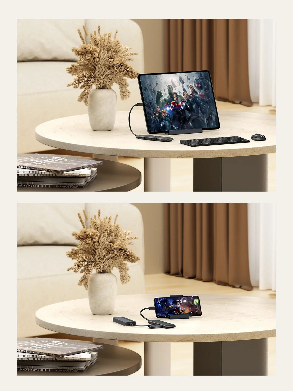 Lemorele 10-in-1 USB C Hub USB C Adapter with 4K 2 HDMI Ports 4 USB 3.1 Gen 2 USB 3.0 Outputs
