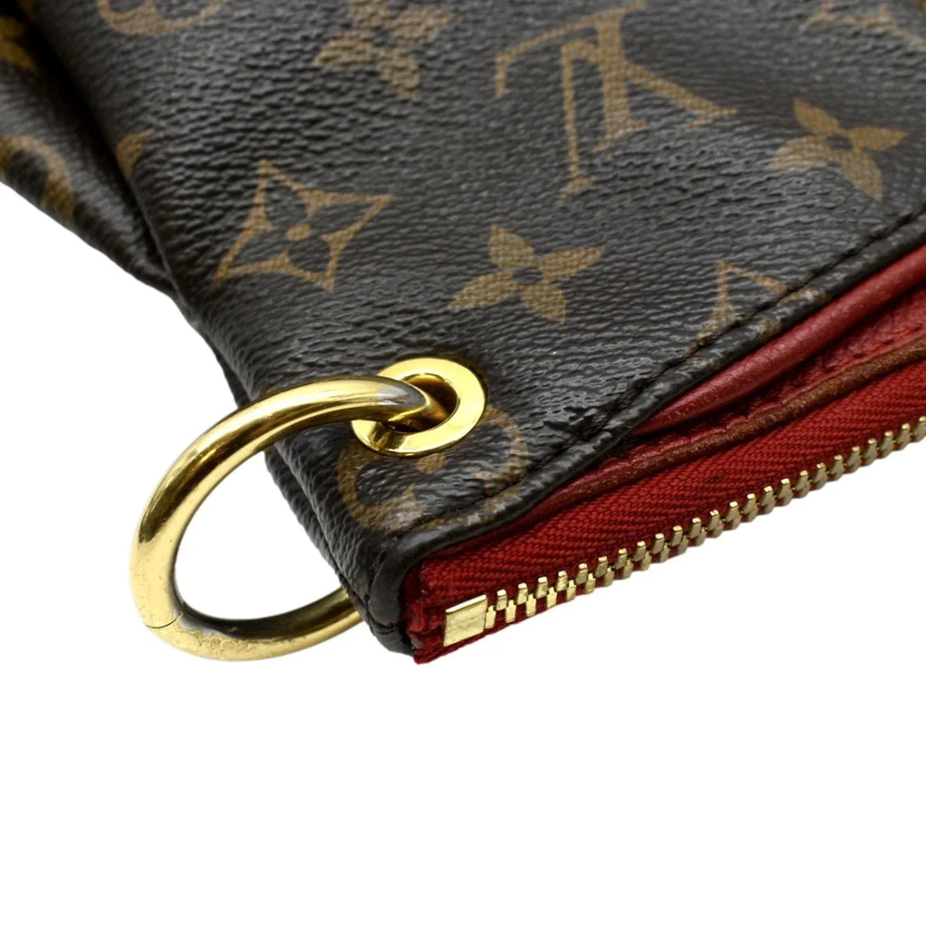 Pre-owned LOUIS VUITTON Pallas MM Monogram Canvas Shoulder Bag Brown