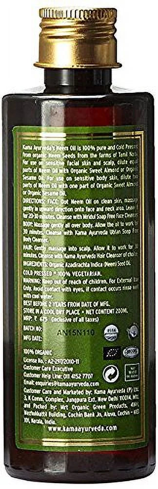 Kama Ayurveda Organic Neem Oil, 200ml