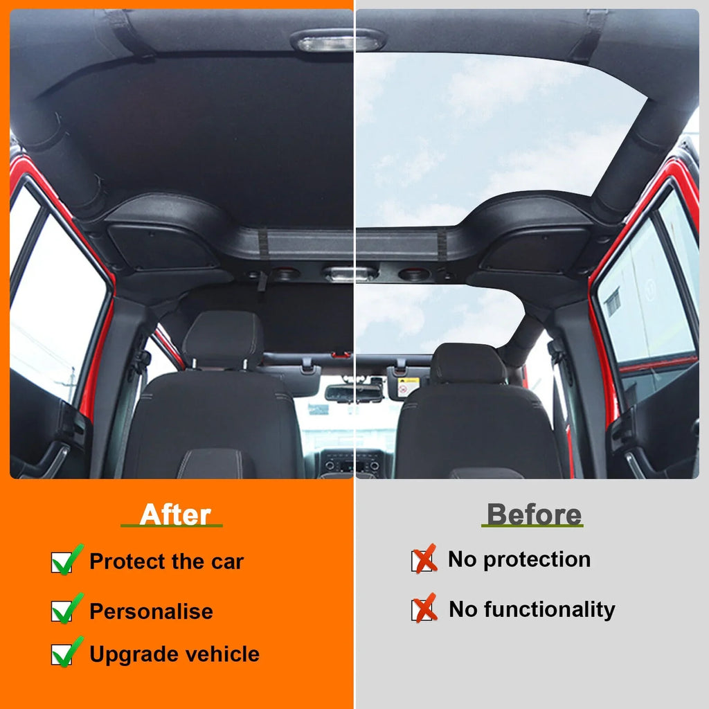Soft Top Bikini Top Cover for Jeep Wrangler JK 2007-2017 2-Door Extended PU Leather Anti-UV Top Roof Black