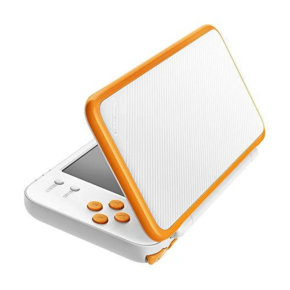 Restored Nintendo New 2DS XL White Orange Gaming Console w/ Stylus SD Card and Charger (Refurbished)