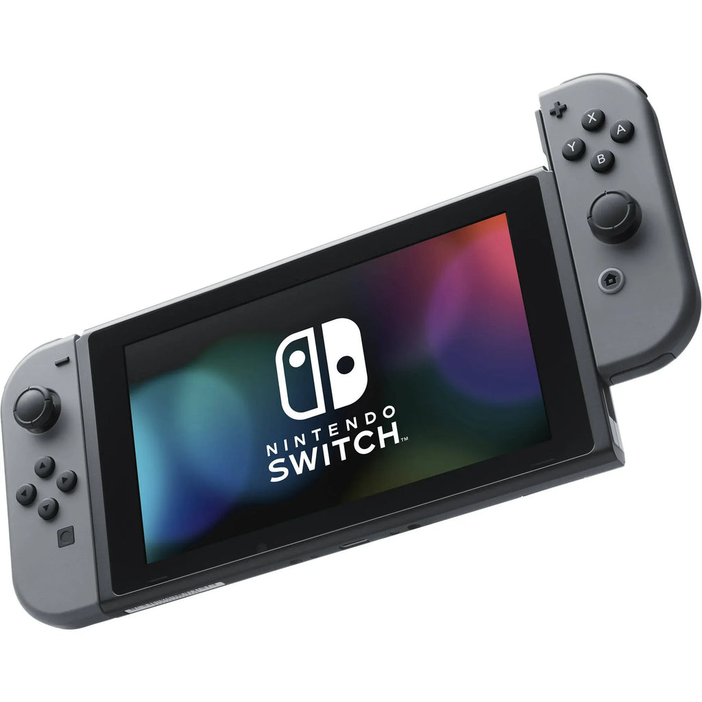Nintendo Switch - Gray & Gray Joy-Con with HDMI Cable BOLT AXTION Cleaning Kit Bundle Like New