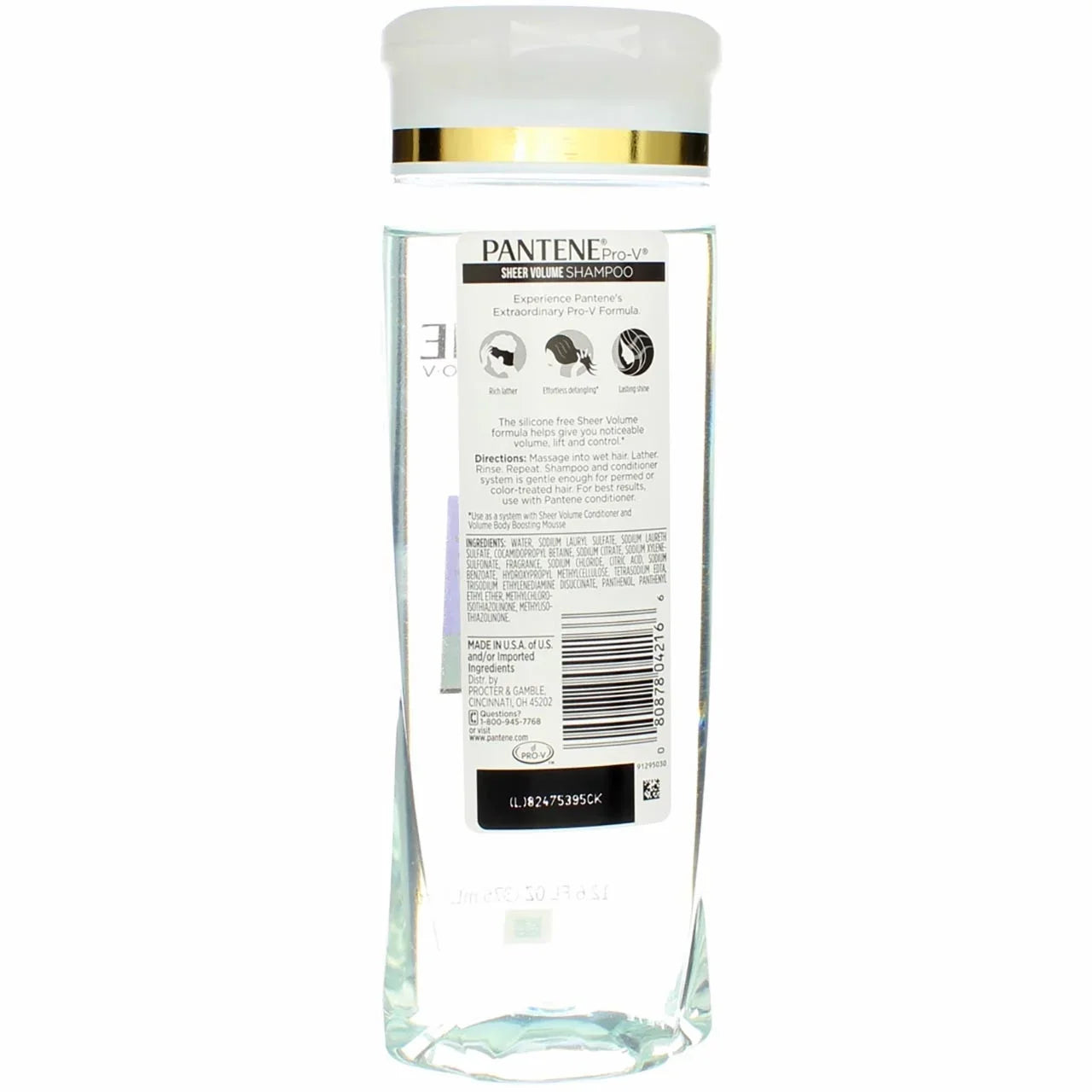 Pantene Pro-V Sheer Volume Thick, Full Body Shampoo 12.6 oz (Pack of 2)