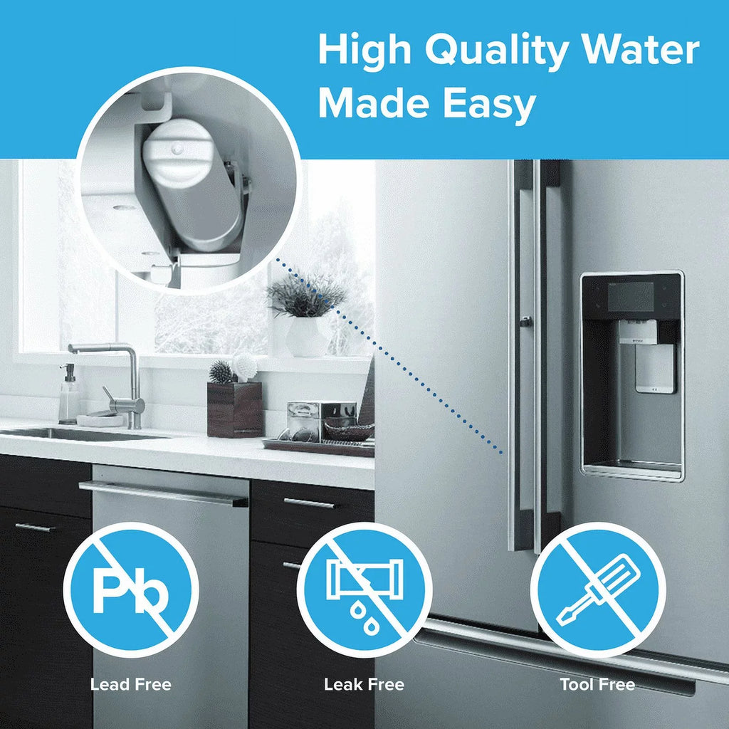Brio 6023A Refrigerator Water Filter Replacement Compatible WIth GE GSWF, GSWF3PK, GSWFDS, 100749-C, 100749C, 100810/A, 100810A