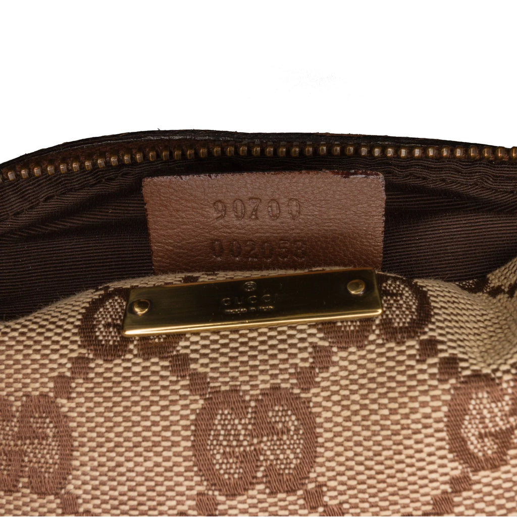 Pre-Owned Authenticated Gucci GG Round Crossbody Canvas Fabric Brown Crossbody Bag Unisex (Good)