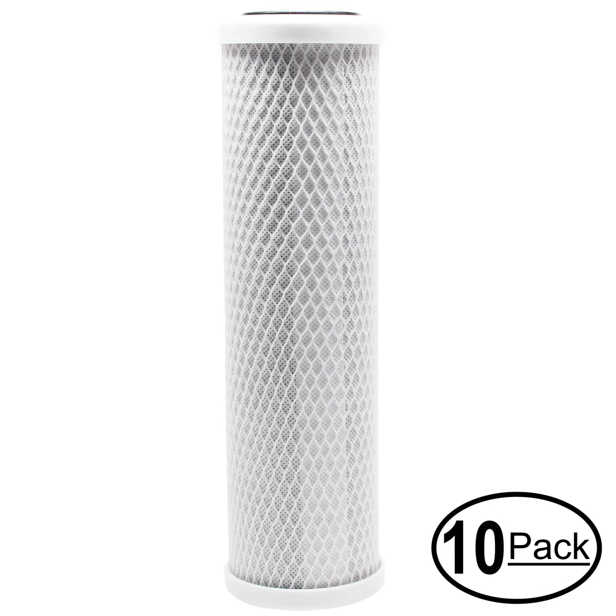 10-Pack Replacement for New Wave Enviro CKC1 Activated Carbon Block Filter - Universal 10 inch Filter for New Wave Enviro Portable Single-Stage Countertop System #CKC1 - Denali Pure Brand