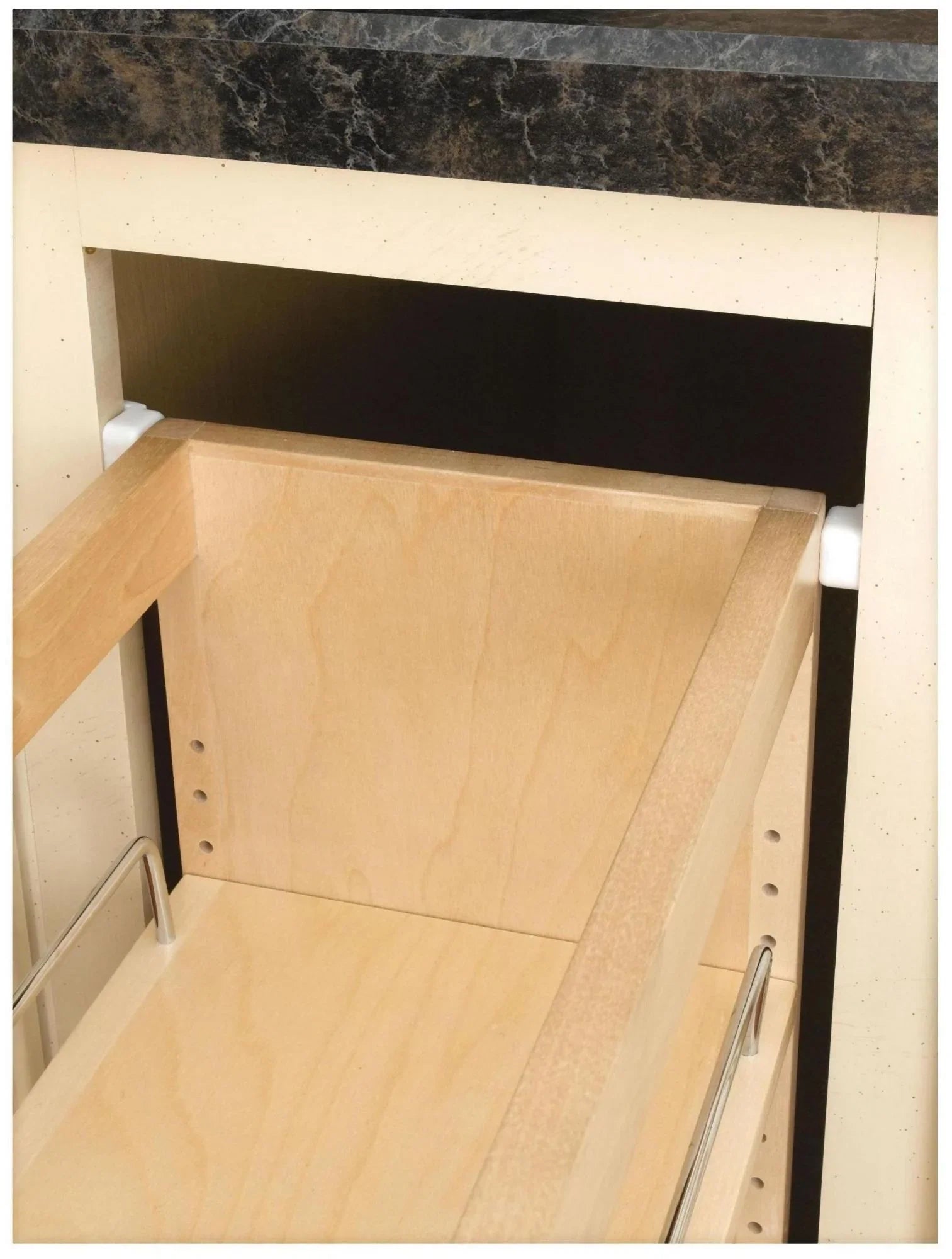 Rev-A-Shelf 448Kb-Bcsc-11C Wood Classics 11-3/4" Wood Base Cabinet Knife Block Pull Out