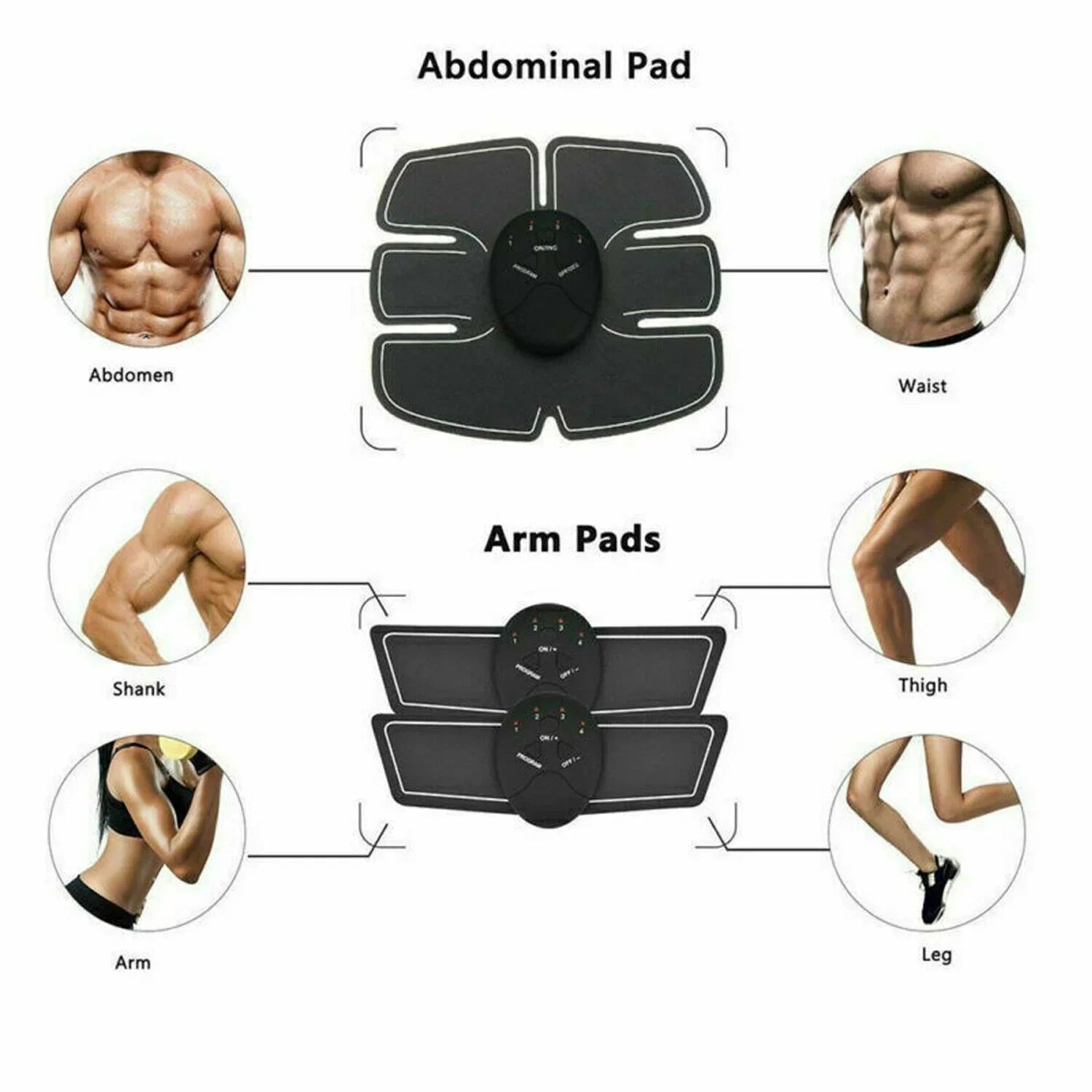 Electric Muscle Toner Fitness Binder Gym Machine ABS Toning Fat Burner Belt