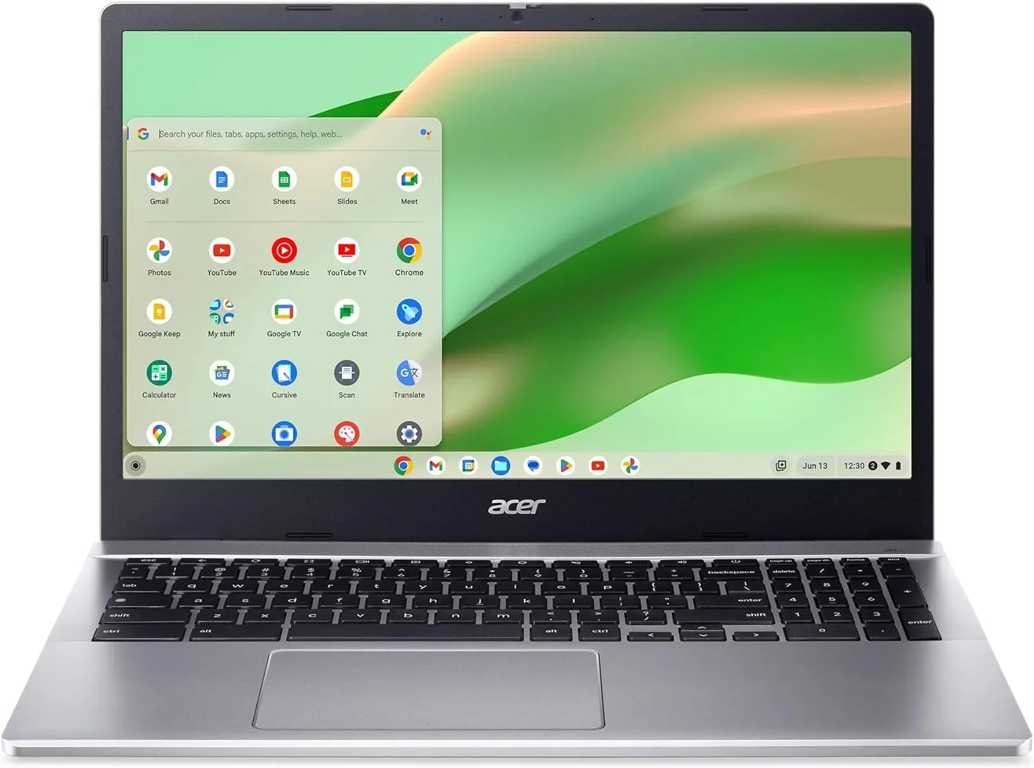 Chromebook 315 Portable computer, 15.6" FHD Touchscreen Display, Intel N100 Quad-core (4 Core), 8GB DDR5 RAM, 64GB eMMC, Wi-Fi, Long Battery Life, Chrome OS, Silver + Tigology Accessories